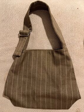 Lafayette 148 New York Tan Canvas Messenger Bag